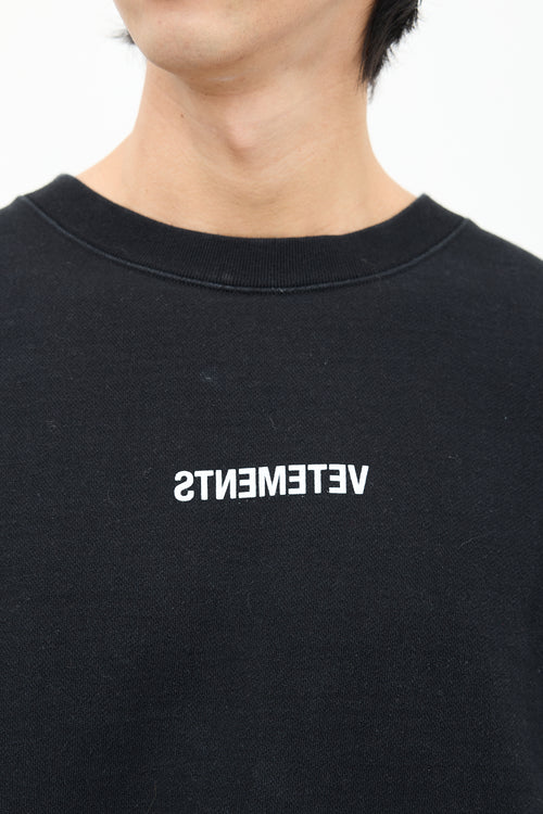 Vetements A/W 2020 Black Logo Sweatshirt