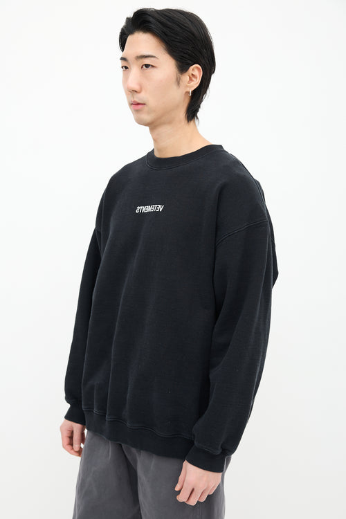 Vetements A/W 2020 Black Logo Sweatshirt