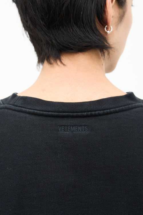 Vetements A/W 2020 Black Logo Sweatshirt