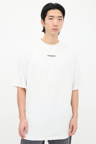 Vetements White Patch Logo T-Shirt