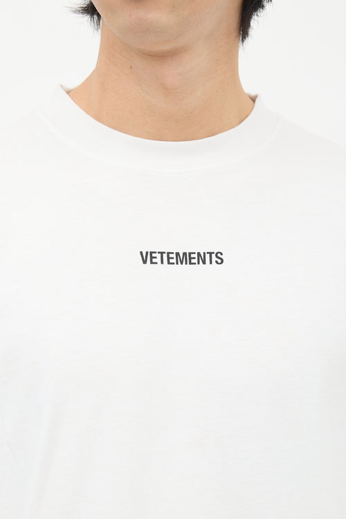 Vetements White Patch Logo T-Shirt