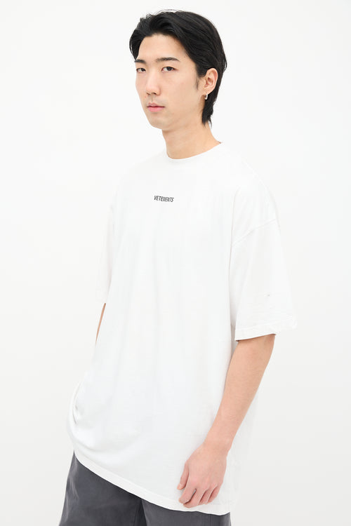 Vetements White Patch Logo T-Shirt