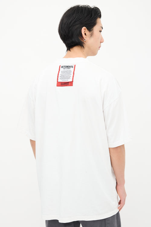 Vetements White Patch Logo T-Shirt