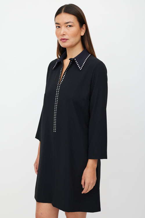 Victoria Beckham Black 
Navy Jewel Dress