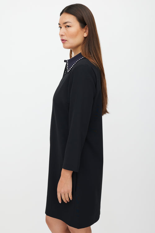 Victoria Beckham Black 
Navy Jewel Dress