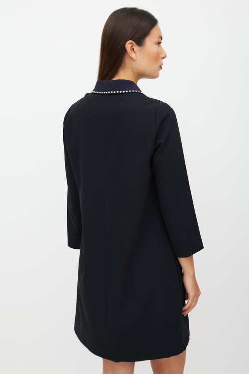 Victoria Beckham Black 
Navy Jewel Dress