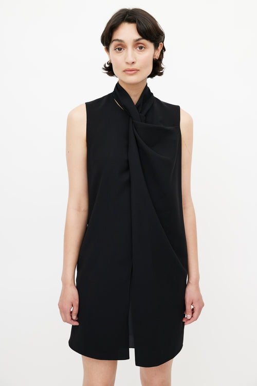 Victoria Beckham Black Twisted Shift Dress