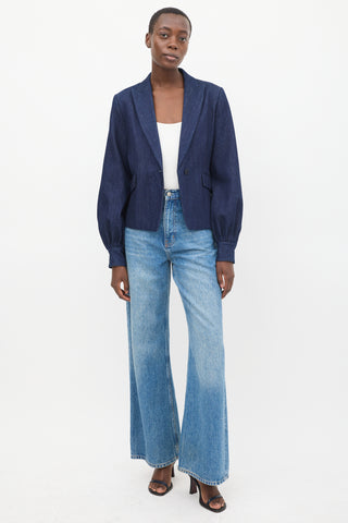 Sportmax Dark Wash Denim Blazer