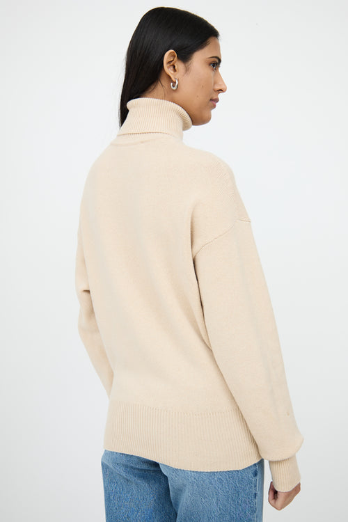 Victoria BeckhamBeige Cashmere Knit Top