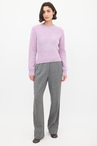 Victoria Beckham Light Purple Brushed Wool Sweater