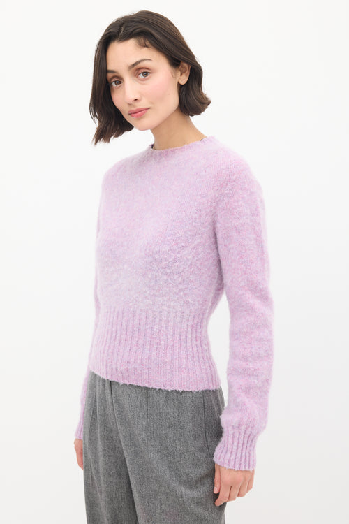 Victoria Beckham Light Purple Brushed Wool Sweater