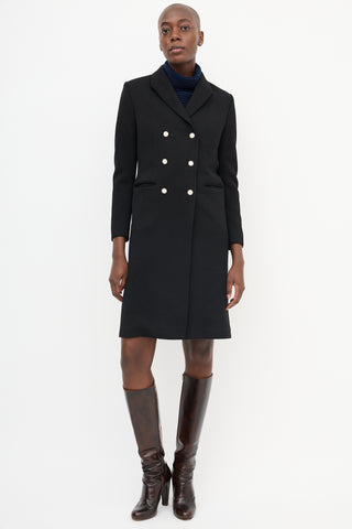 Victoria Beckham Wool Double Breasted Coat