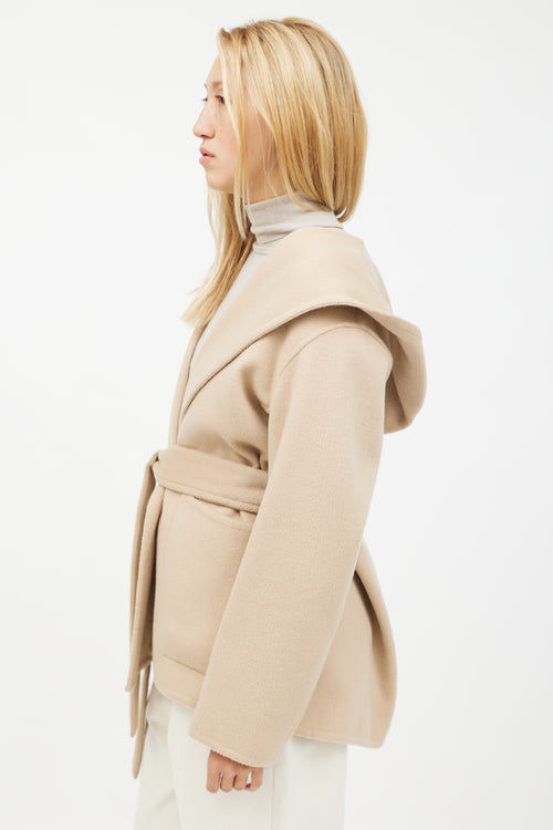 Vince Beige Wool Belted Jacket