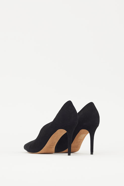 Vince Black Suede Anika Heel