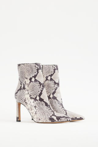 Vince Camuto Grey 
Cream Textured Leather Boot