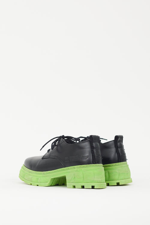 Virón Black 
Green Rubber Sole Derby