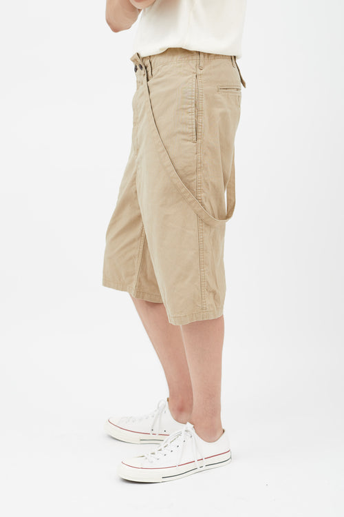 Visvim Beige Suspender Short