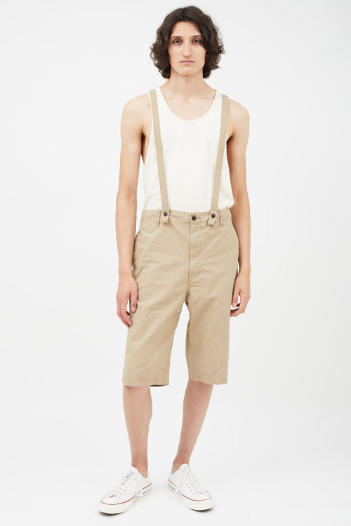 Visvim Beige Suspender Short