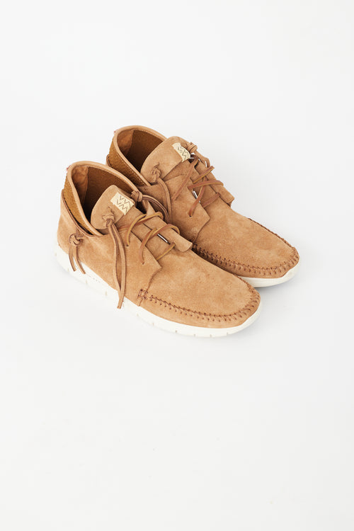 Visvim Brown Suede Stitch Sneaker