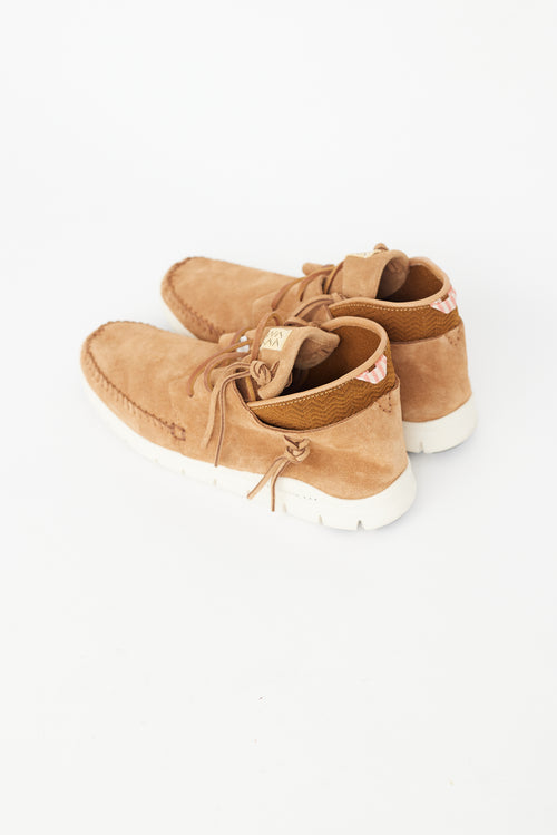 Visvim Brown Suede Stitch Sneaker