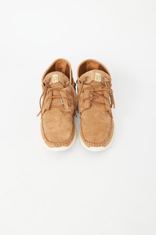 Visvim Brown Suede Stitch Sneaker