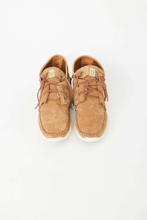 Visvim Brown Suede Stitch Sneaker