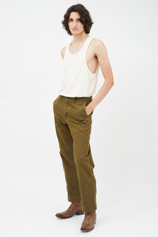 Visvim Green Straight Leg Trouser