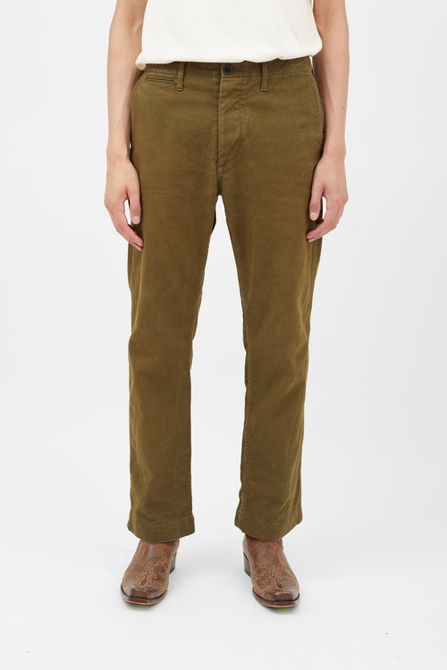 Visvim Green Straight Leg Trouser