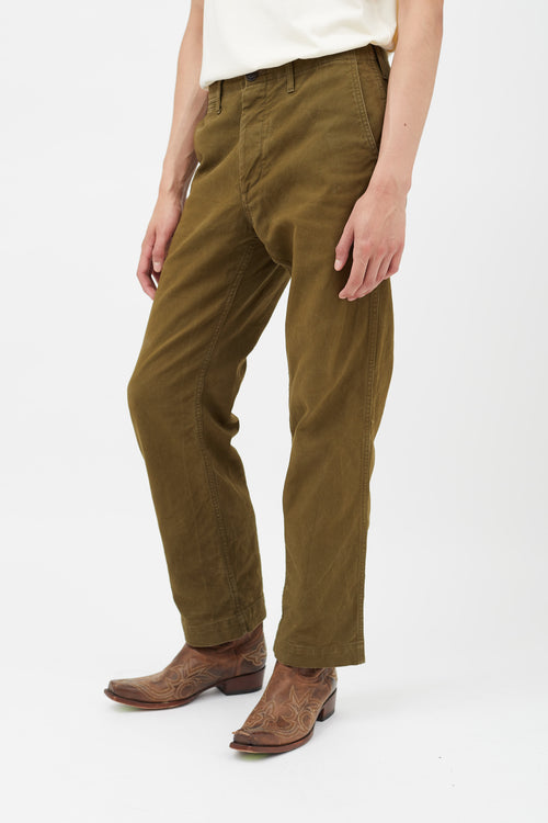 Visvim Green Straight Leg Trouser