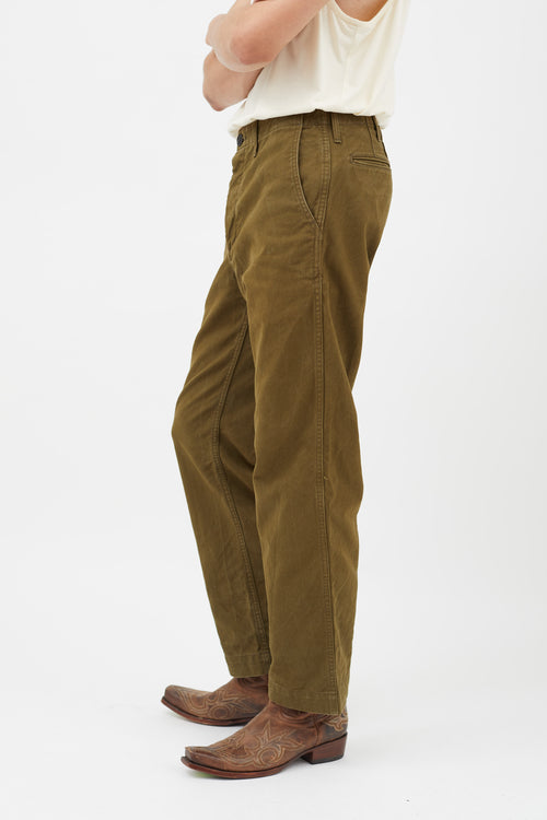 Visvim Green Straight Leg Trouser