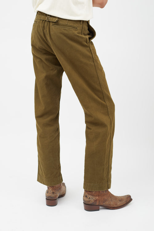 Visvim Green Straight Leg Trouser