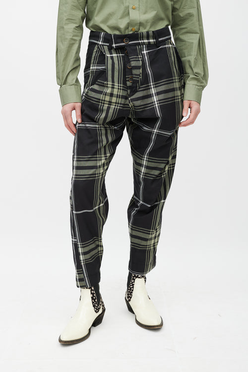 Vivenne Westwood Black 
Green Plaid Pant