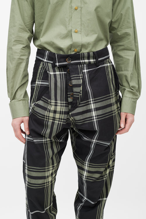 Vivenne Westwood Black 
Green Plaid Pant