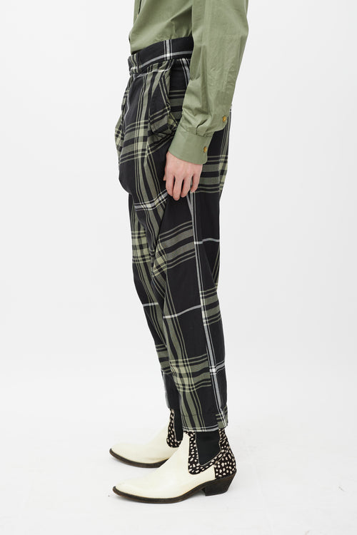 Vivenne Westwood Black 
Green Plaid Pant