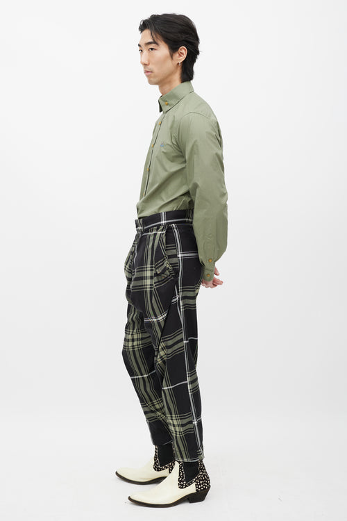 Vivenne Westwood Black 
Green Plaid Pant