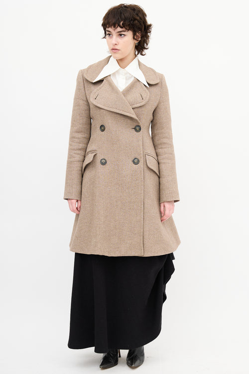 Vivienne Westwood Beige Wool Double Breasted  Coat