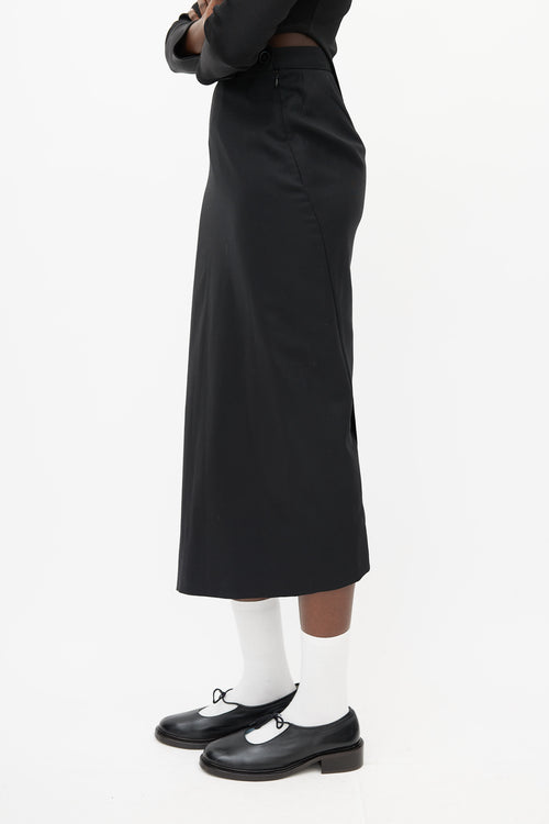 Vivienne Westwood Black Darted Wool Skirt