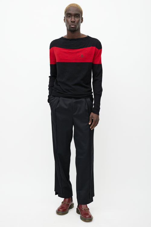 Vivienne Westwood Black 
Red Wool Sweater