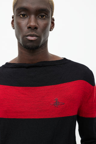 Vivienne Westwood Black 
Red Wool Sweater