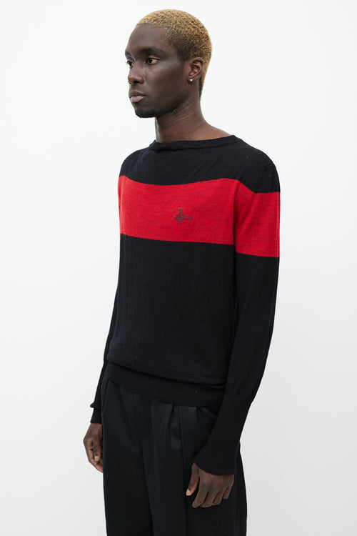 Vivienne Westwood Black 
Red Wool Sweater