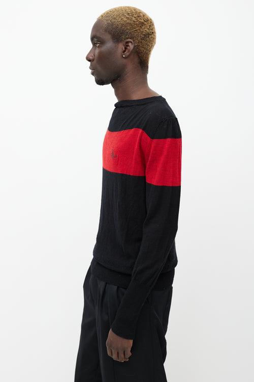 Vivienne Westwood Black 
Red Wool Sweater