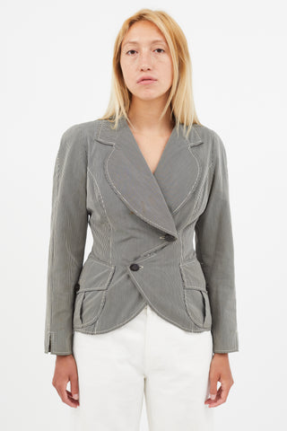 Vivienne Westwood Black 
White Stripe Blazer