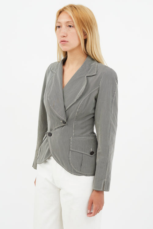 Vivienne Westwood Black 
White Stripe Blazer