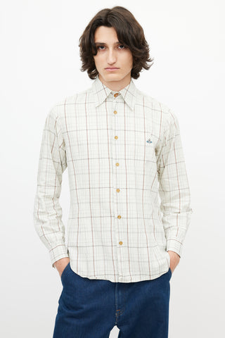 Vivienne Westwood Cream 
Multicolour Plaid Shirt