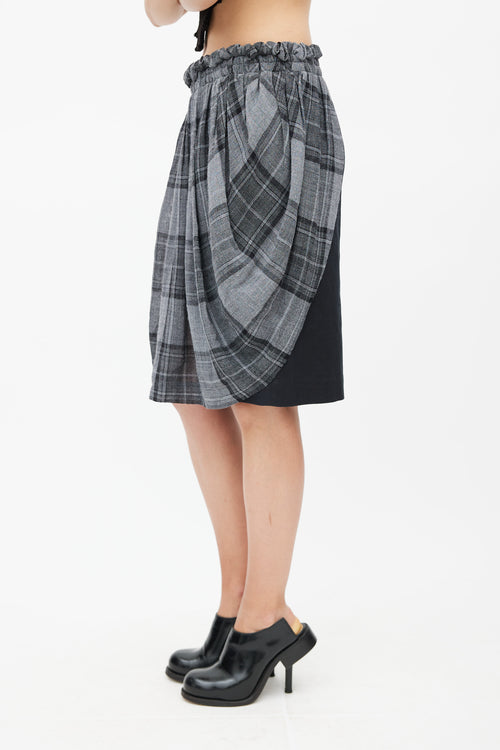 Vivienne Westwood Grey 
Black Plaid Knit Skirt