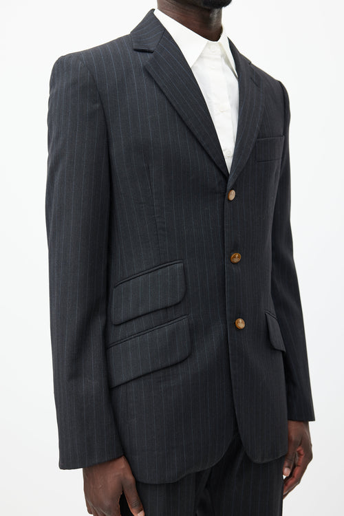 Vivienne Westwood Grey 
Blue Wool Two Piece Suit