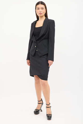 Vivienne Westwood Red Label Black Asymmetrical Skirt Suit