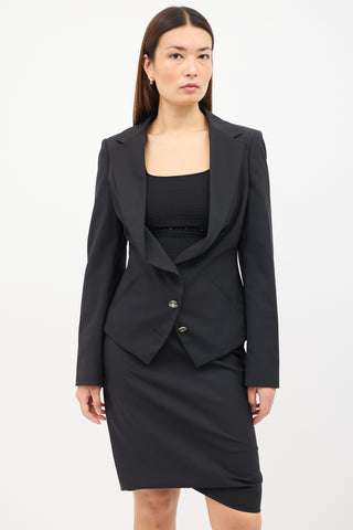 Vivienne Westwood Red Label Black Asymmetrical Skirt Suit