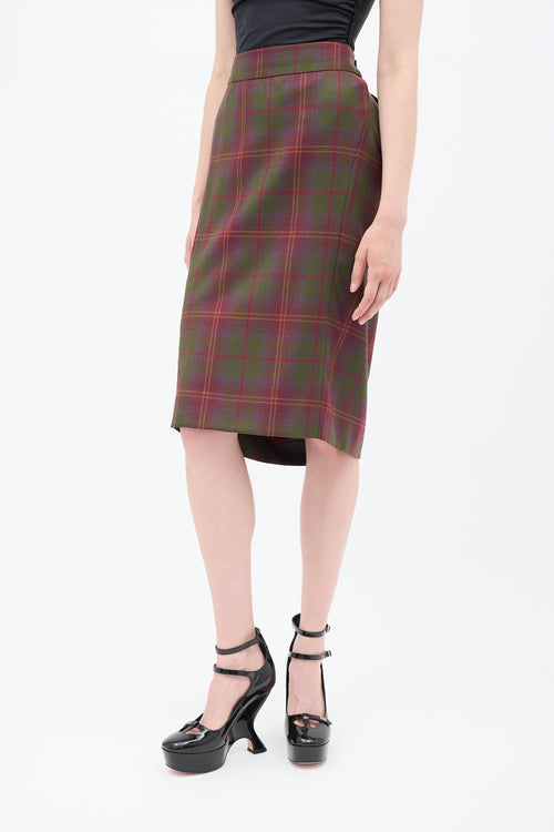 Vivienne Westwood Red Label Multicolour Plaid Bustle Skirt