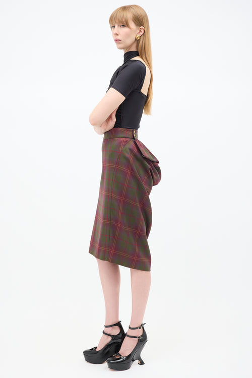 Vivienne Westwood Red Label Multicolour Plaid Bustle Skirt